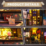 Flever Dollhouse Miniature DIY House Kit Creative Room with Furniture for Romantic Artwork Gift (Holo Magic City) Flever