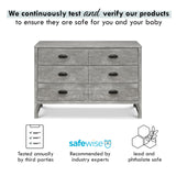 DaVinci Fairway 6-Drawer Double Dresser in Cottage Grey DaVinci