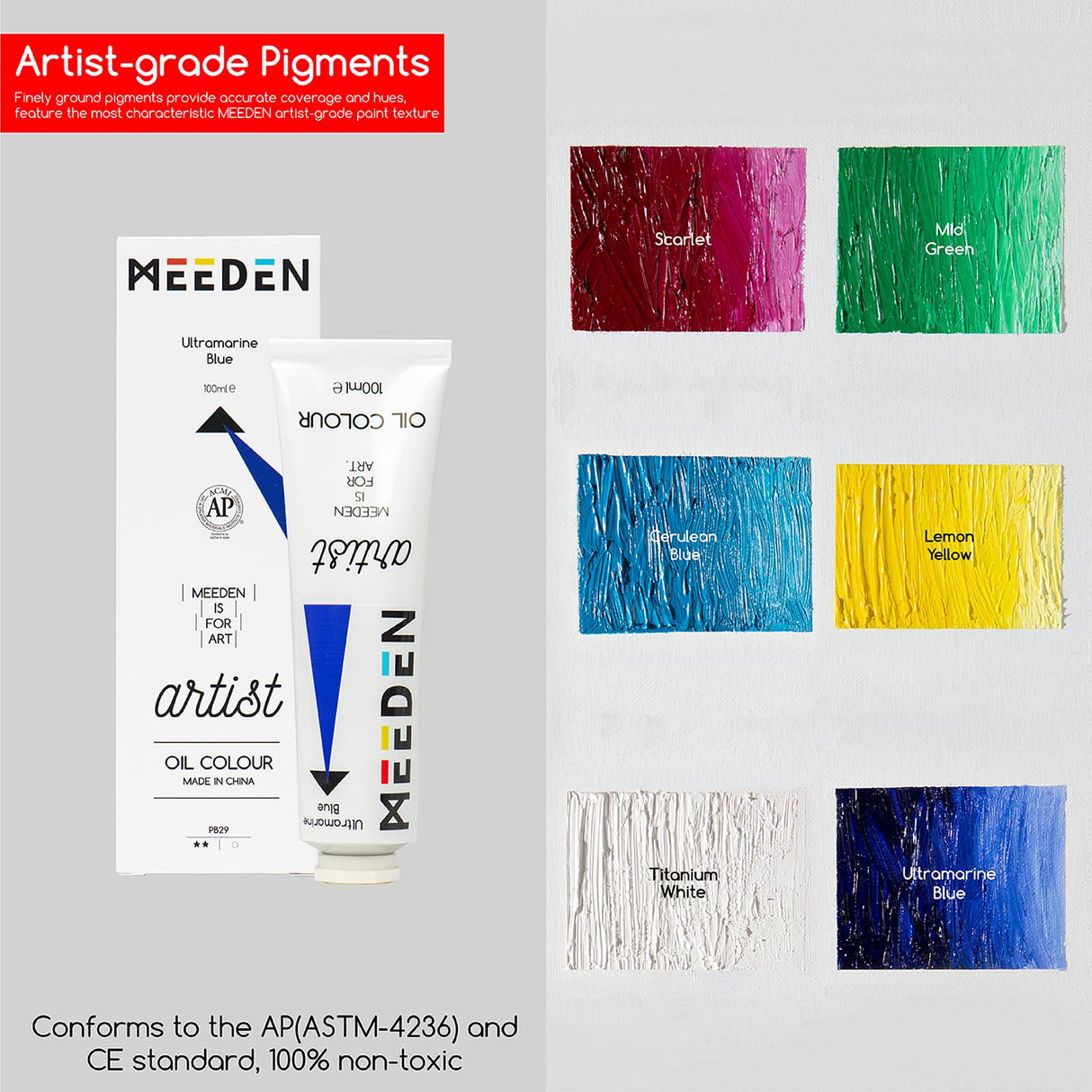 MEEDEN Oil Painting Kit, Painting Sets with Sketch Easel Box, Professional Art Paint Supplies Kit with Paint Brushes, Palette Knives, Canvases for Painting Supplies for Adults MEEDEN