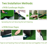 Realistic Deluxe Artificial Grass Synthetic Thick Lawn Turf Carpet (7 FT x 15 FT (105 Square FT)) LITA