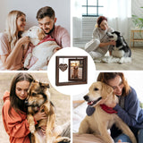 Jigfoxy Dog Memorial Gifts for Loss of Dog - Rotating Wooden Picture Frame for 4x6 Photo - Loss of Dog Sympathy Gift - Cat Pet Bereavement Remembrance Picture Frame Jigfoxy