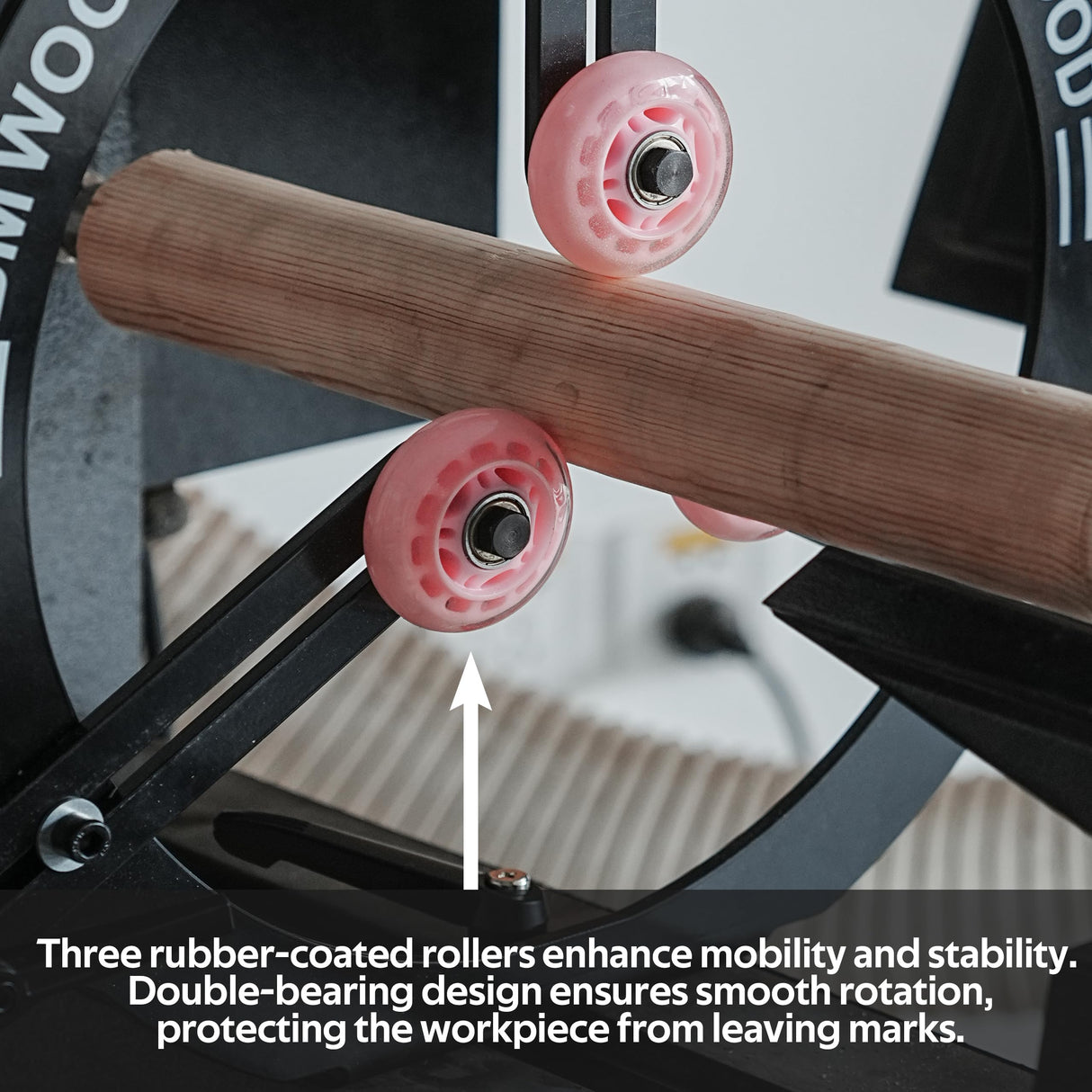 Woodturning Steady Rest MC-FS9 for 16inch,18inch and 20inch Swing Size Lathe for Spindle Woodturning. BMWOOD