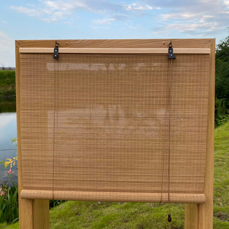 XIUXIU Bamboo Roller Shades Roman Shades for Window Roll Up Blinds for Home Light Filtering Indoor Outdoor Patio C 24" Wx48 H XIUXIU