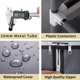 KEKIWE Portable Closet, 51 Inch Wardrobe Closet for Hanging Clothes with 2 Hanging Rods, 8 Storage Organizer Shelves for Bedroom, Durable and Easy to Assemble, Grey KEKIWE