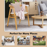 COSTWAY Bamboo Accent Chair, Modern Painted Bamboo Leisure Chair w/Comfy Fiber Cushion, Curved Backrest, Solid Legs, Upholstered Armchair for Living Room, Bedroom, Dining Room, Natural (1) COSTWAY