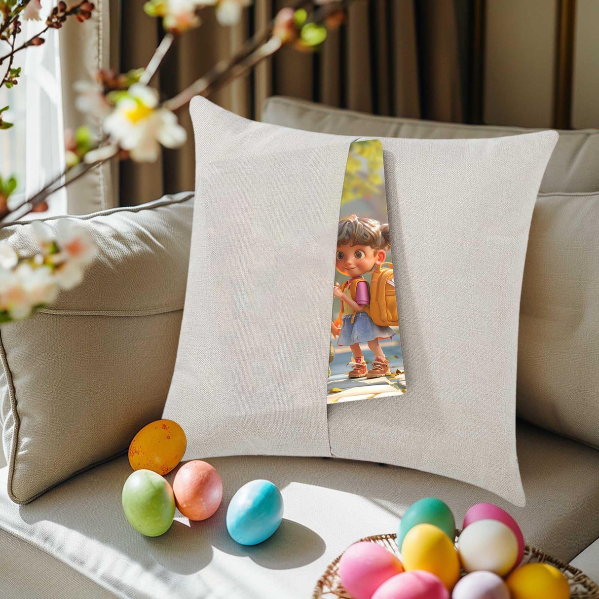 CALCA 10 Pack Pocket Pillow Cases Cover 17.72"x17.72" Sublimation Blanks Linen Pocket Pillowcase Cushion Covers for Heat Transfer DIY CALCA