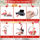 35 Pieces Sublimation Ornament Blanks，SPOKKI 3" Round Christmas Blank Sublimation Ornaments Double Side Sublimation Blanks Pendants with Ropes for DIY Decor Craft SPOKKI