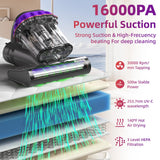 Kimdog Mattress Vacuum Cleaner 16Kpa Bed Vacuum with 253.7nm UV-C Light,140°F Heat & HEPA Filter,500W Powerful Handheld Upholstery Vacuum for Couch,Sofa & Pet Kimdog
