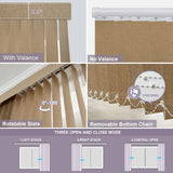 Graywind Fabric Vertical Blinds Custom Size Blackout Vertical Blind Free Wand Control Reversible Privacy Track Slats Set for Patio Sliding Glass Door Window (Coffee) Graywind