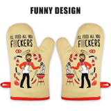 Miracu Funny Oven Mitts, Presents for Chefs, Funny Cooking Gadgets, BBQ Oven Mitt - Unique Gifts for Cooks Dad Brother Him, Manly Valentines Housewarming Grilling Kitchen Chef Gifts for Men Who Cook Miracu