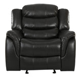 Christopher Knight Home GDFStudio Great Deal Furniture Merit Black Leather Recliner/Glider Chair GDFStudio