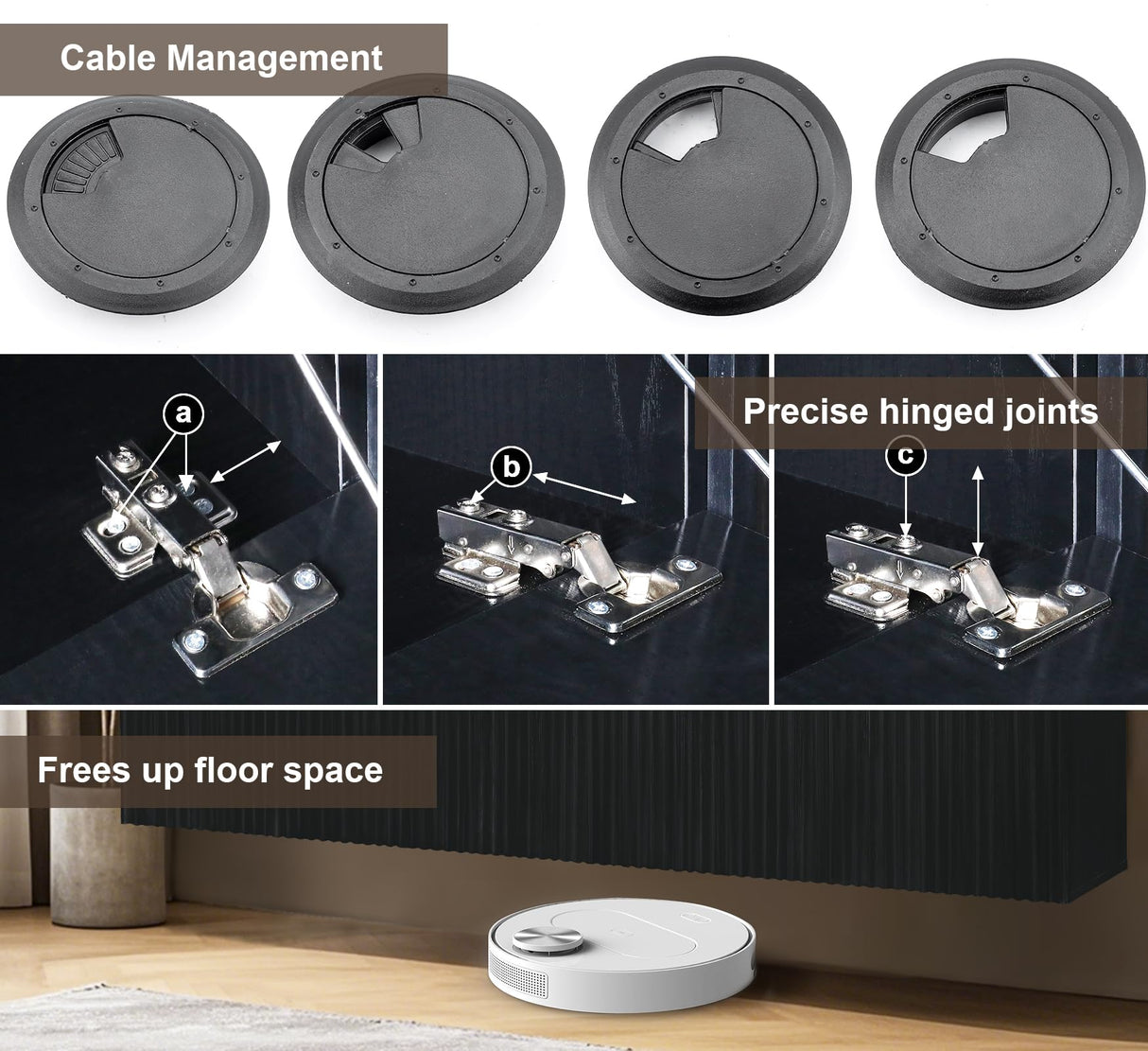 ZYBT Floating TV Stand, Modern Wall Mount Entertainment Center TV Shelf, 70.7" Media Console Under TV Storage Cabinet with Fluted Doors, TV Consoles for Living Room, Floating Cabinet for Wall (Black) ZYBT