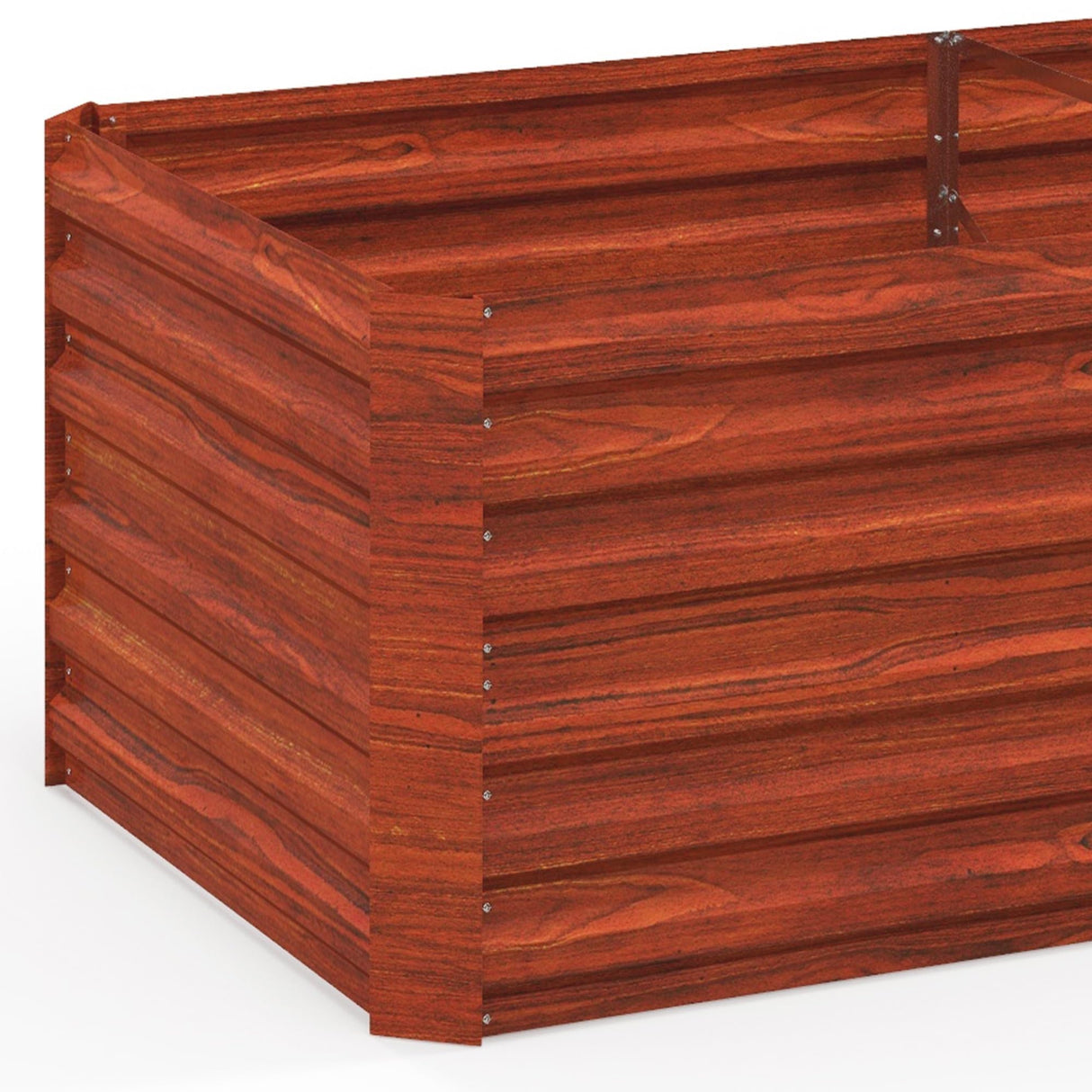 Outsunny Galvanized Raised Garden Bed Kit with Reinforcing Bars, Large and Tall Metal Planter Box for Vegetables, Flowers and Herbs, 6' x 3' x 2', Dark Brown Outsunny