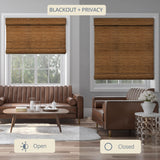CHICOLOGY Bamboo Roman Shades - Smart Choice Eco-Friendly Light Filtering Blinds for Windows, Premium Quality, Ideal for Home, Frost, 33" W X 64" H CHICOLOGY