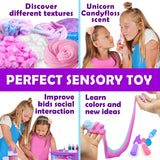 Original Stationery Mini Unicorn Slime Kit for Girls Ages 8-12, Create Unicorn Sparkle, Foam, Clay and Jelly Cube Slime, Fun Crafts for Kids Original Stationery