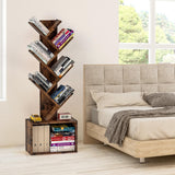 Sturdy Retro Tree Bookshelf by ART-GIFTREE – 6 Tier Floor Standing Bookcase for Home and Office Storage ART-GIFTREE