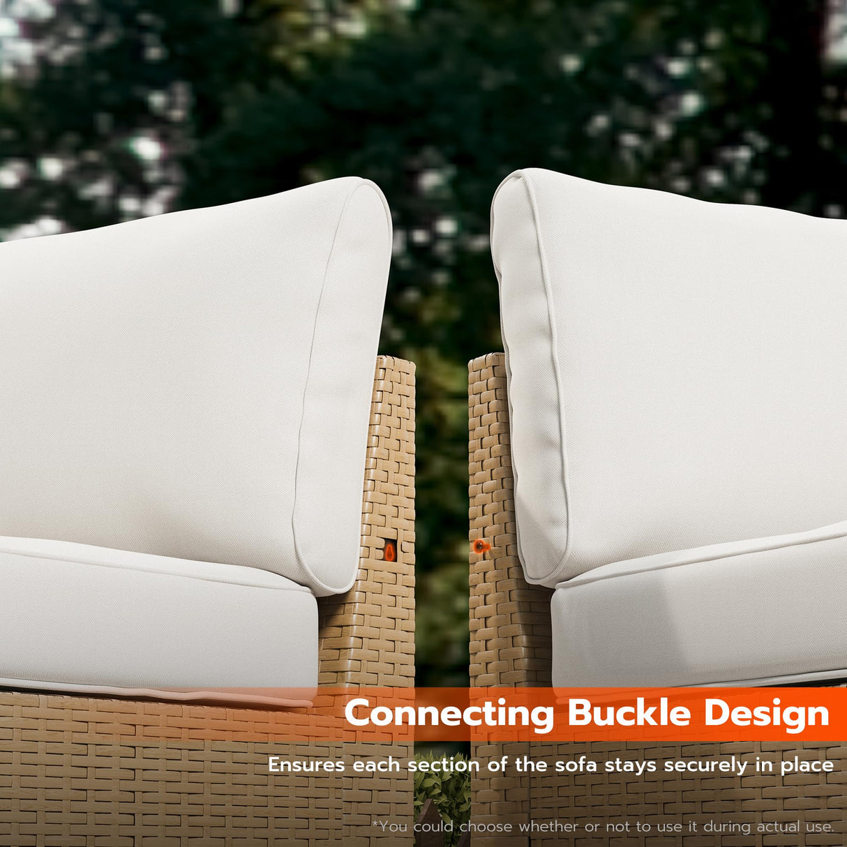 SUNCOZE Outdoor Sectional Furniture, 12 Pieces Outdoor Patio Furniture Sets PE Rattan Wicker Sofa Set, All Weather Patio Conversation Set with Cushion and Ottoman for Deck Lawn Pool SUNCOZE