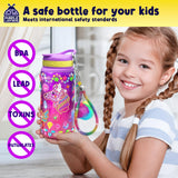 PURPLE LADYBUG Decorate Your Own Water Bottle Kit for Girls - Unicorn Design with Glitter Gem Stickers, Gifts for Girls Ages 5-8-10 Years Old Birthday, Fun Craft for Kids, Water Bottle for School PURPLE LADYBUG