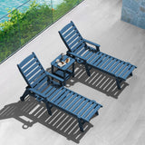 SERWALL Adirondack Table Outdoor Side Table- Blue SERWALL