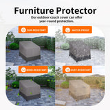 Easy-Going Outdoor Chair Cover Waterproof, Heavy Duty Patio Chair Cover, Windproof Outdoor Furniture Cover with Air Vent (2 Pack-33.5Wx31.5Dx36H inch, Gray/Dark Gray) Easy-Going