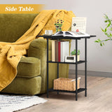 Luplom Black Printer Stand with Storage 3 Tier Rolling Printer Cart with Wheels Large Printer Table for Home Office, Modern Printer Desk Shelf Side Table for Filing Fax Machine Scanner Microwave Luplom