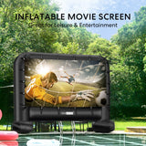 VIVOHOME 14 Feet Indoor and Outdoor Inflatable Blow up Mega Movie Projector Screen with Carry Bag for Front and Rear Projection VIVOHOME