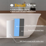 Adecab 59" Acrylic Freestanding Bathtub, Soaking Tub for Bathroom, Stand Alone Tub, cUPC Certified, Integrated Overflow and Drain, Gloss White ADECAB