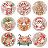 8 Pcs Diamond Art Coasters for Adults,5D DIY Diamond Painting Coasters Kit with Holder,Easy Christmas Diamond Painting for Beginners,Holiday Decor. Amzdiyfun