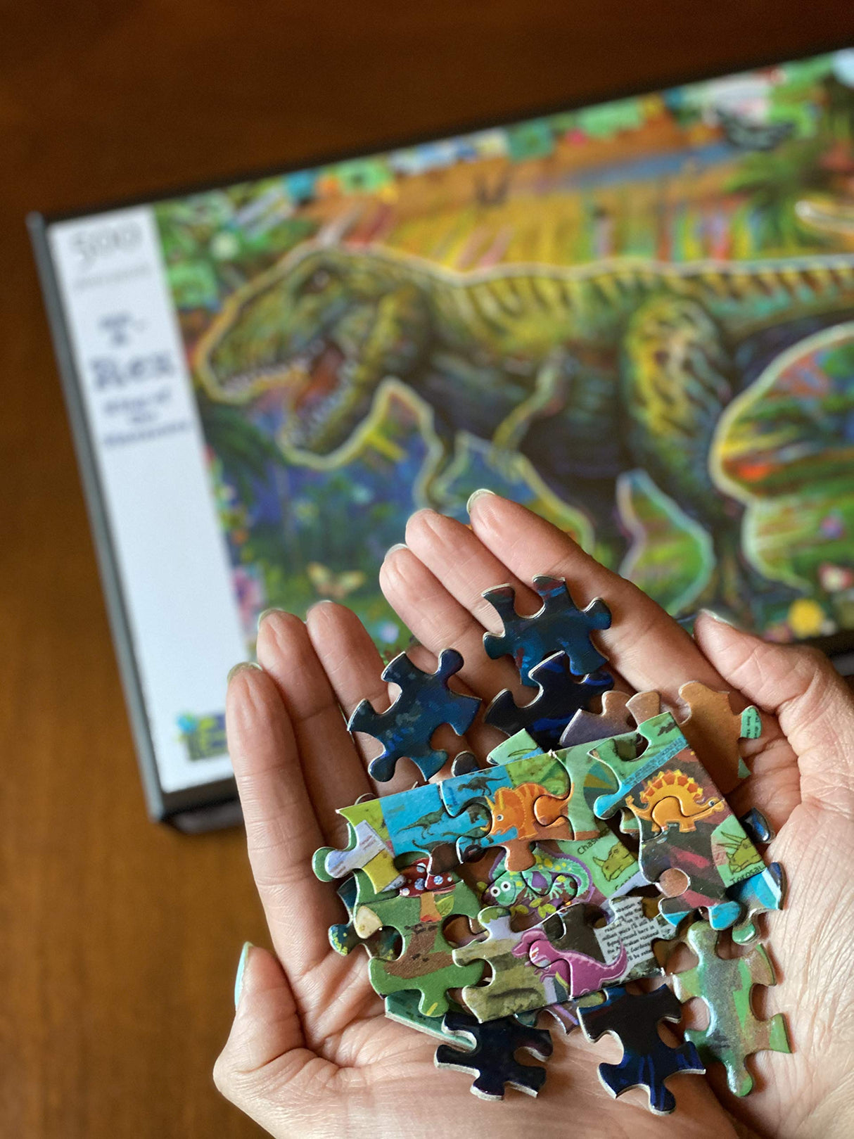 Easy Planet T-Rex, King of The Dinosaurs 500 Piece Jigsaw Puzzle 17" x 22" Finished Size – Dinosaur Theme Jigsaw Puzzles for Adults and Kids Easy Planet