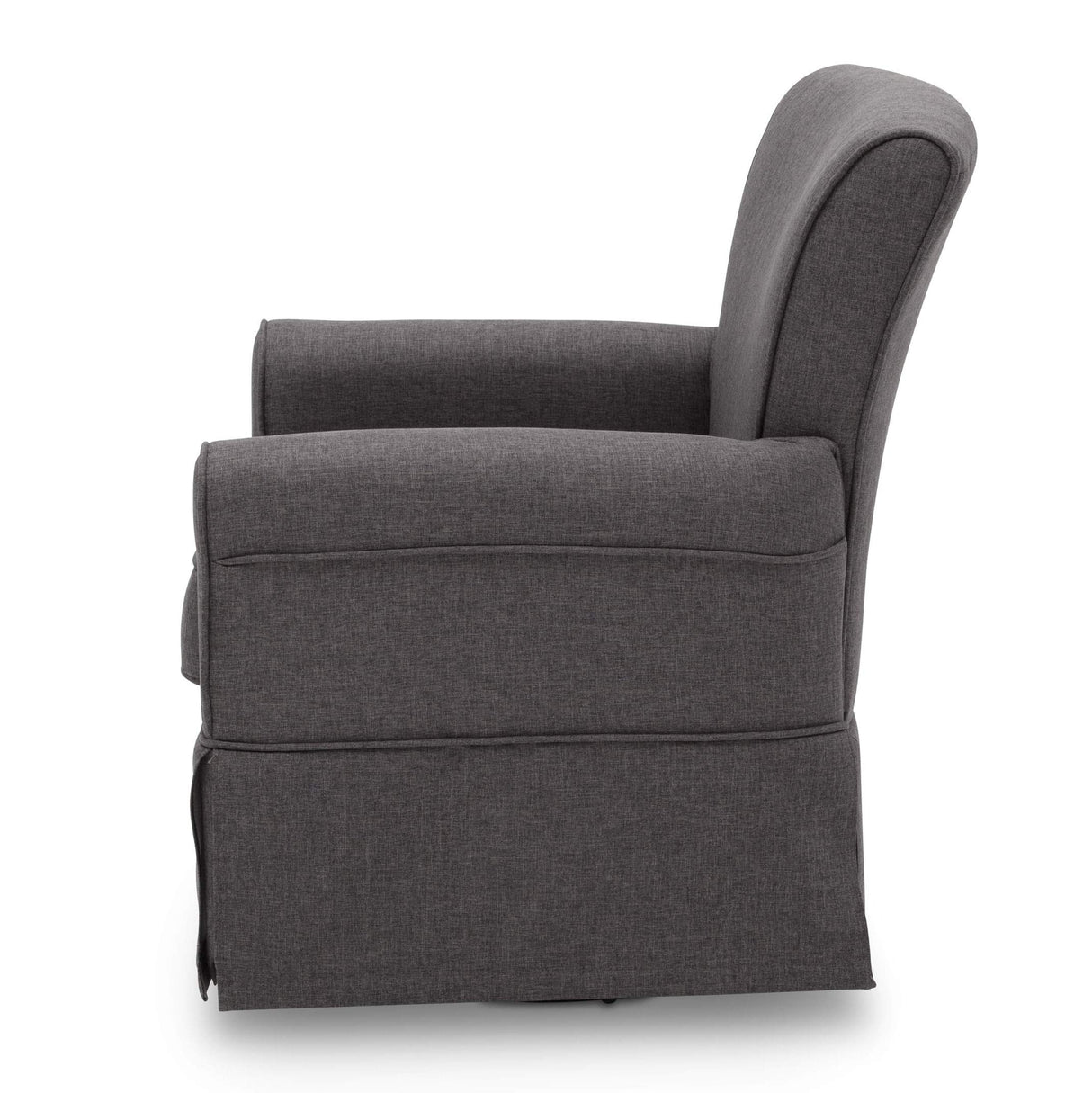 Delta Children Upholstered Glider Swivel Rocker Chair, Charcoal Delta Children