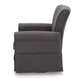 Delta Children Upholstered Glider Swivel Rocker Chair, Charcoal Delta Children