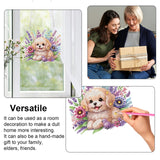 AiYuanzsh 5D Diamond Painting Hanging Pendant Kit with Chain, Cute Dog DIY Crystal Rhinestone Diamond Art Suncatcher Ornament for Window, Door, Wall, Home Decor Gift (25.2x23.8 cm) AiYuanzsh