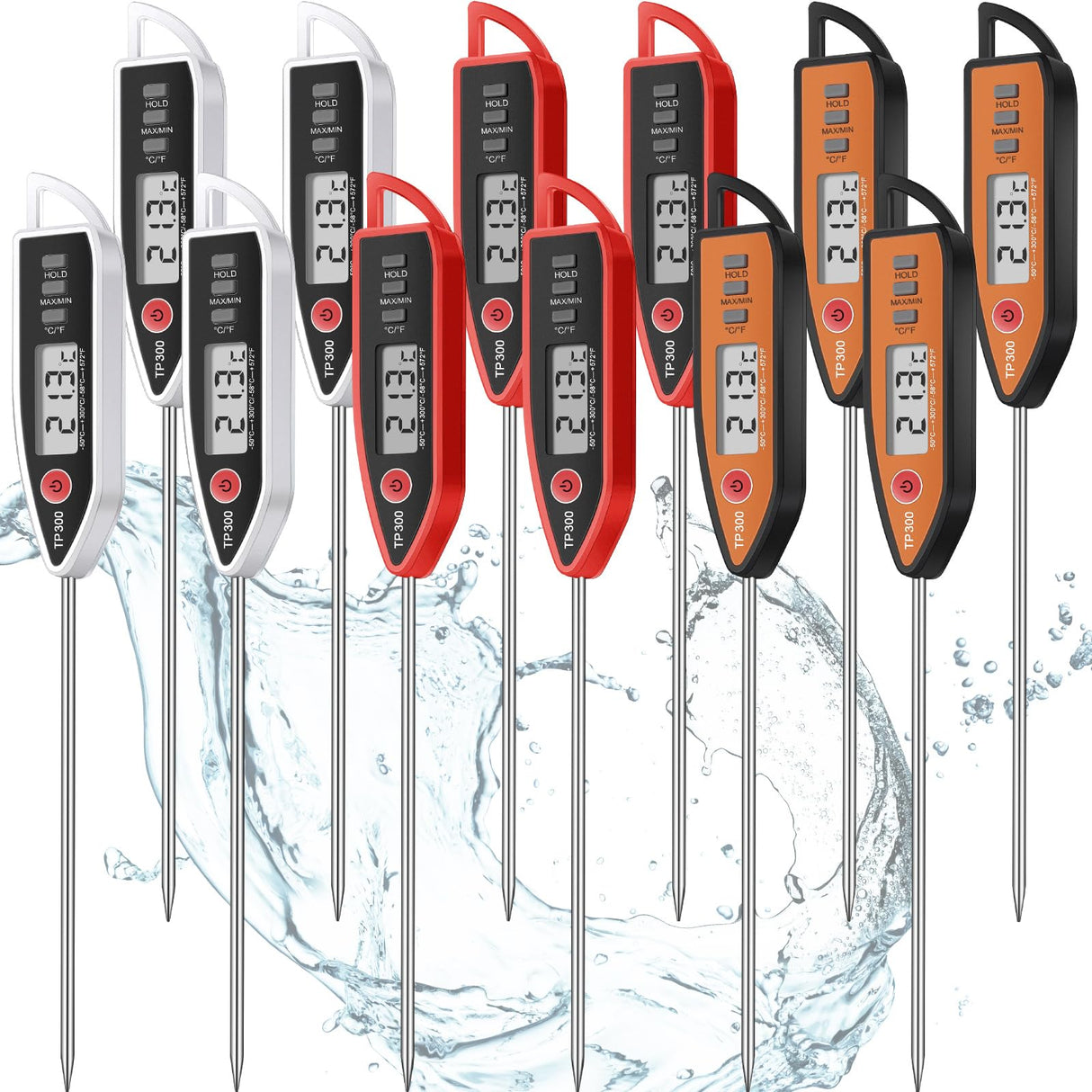 Digital Thermometer Food Meat Candy Water Immediate Read Thermometer for Kitchen Cooking(12 Pcs) Weewooday