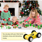 8 Pieces Wooden Mini Car Wood Race Car Kids Wooden Track Colorful Car Ramp Toy Replacement Car Toy Vehicle Play Sets for Toddlers Party Gift Sotiff