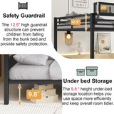 Mirightone Queen Over Queen Bunk Beds for Adults, Metal Bunk Bed Queen Size with Storage Shelf,Heavy-Duty Bunk Bed Frame with Ladder and Slats Support for Boys Girls,Space-Saving,Noise Reduced,Black Mirightone