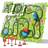 Bennol Toddler Toys Gifts for 2 3 4 5 Year Old Boys, 56 Jigsaw Puzzle Race Track Car Set Toys for Kids Boys Toddlers 1-3 2-4 3-5 4-6, Puzzle Tracks Car Toys Gifts for 2 3 4 5 Year Old Boys Kids Bennol