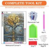igoodom Diamond Art Kits for Adults, Tree of Life Diamond Painting Kit, Full Drill Round Tree Diamond Art Kits, DIY Gem Art and Crafts for Home Wall Decor Gift 12x16inch igoodom