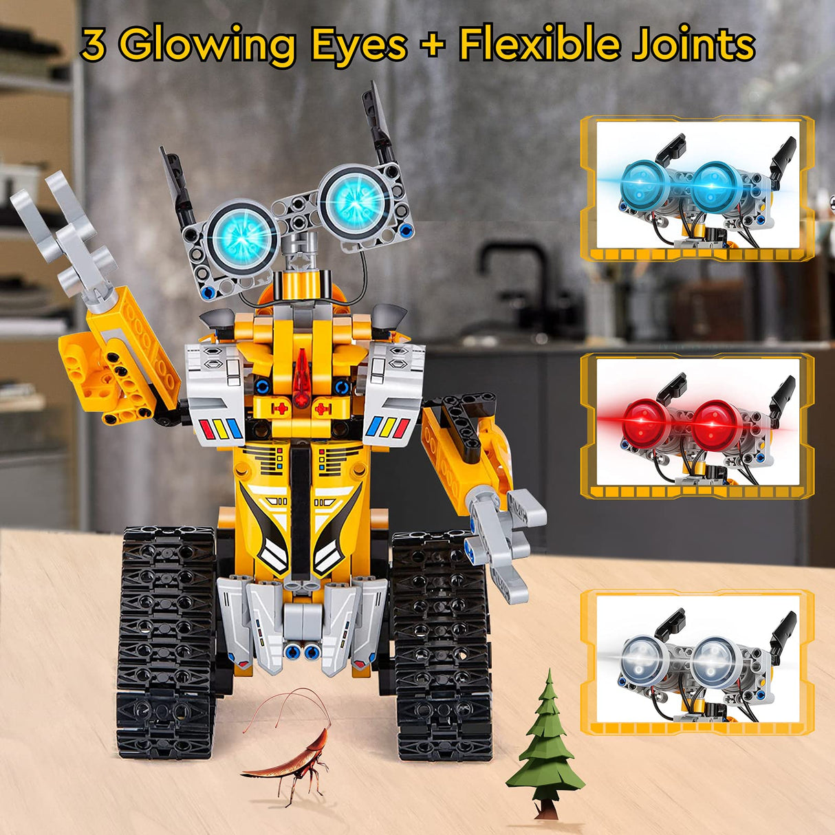 Sillbird Robot Building Kit with Remote Control STEM Gifts for Boys Age 8-13, Coding Buildable Robotic Technic Toys for Kids Birthday with 468 Pieces Sillbird