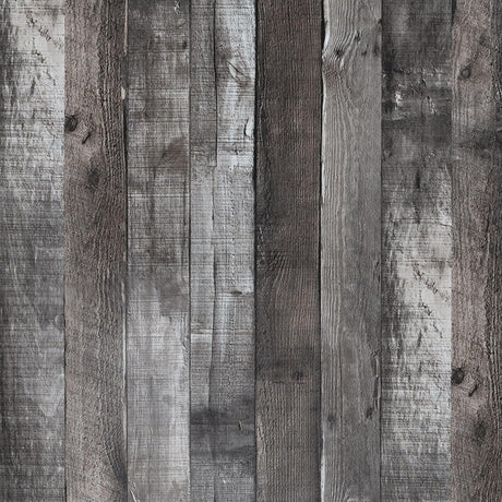 Qianglive Vintage Wood Peel and Stick Wallpaper 17.3"×80" Grey/Black Rustic Wood Contact Paper Removable Wallpaper Realistic Faux Wood Wall Paper Self Adhesive Shiplap for Cabinet Shelf Wall Qianglive