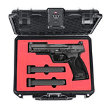 Kinghardcase TSA Combination Lockable Gun Case for Smith & Wesson, Water & Shock Proof Pistol Case Hard Shell Case for S&W M&P 9 M2.0, Smith & Wesson M&P 9 Shield EZ/Shield Plus, M&P 9 M2.0 5" Kinghardcase