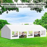 Garvee 20x40 FT Party Tent Heavy Duty Wedding Canopy with White Large Roof, Detachable Sidewalls, and 3 Storage Bags, Outdoor Party Canopy for Wedding Parties, Outdoor Events, and Camping Garvee