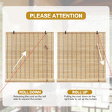 HIAPES Bamboo Blinds, Bamboo Shades for Patio, Bamboo Shades for Windows, Custom Size, Easy to Install, Bamboo Shades are Suitable for Decks, Porches, and Backyards, 31×40in/79×102cm(W×L), Brown-3 HIAPES