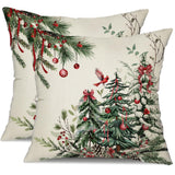 DFXSZ Christmas Pillow Covers 18x18 Inch Set of 2 Christmas Tree Decorations Throw Pillows Winter Xmas Decor for Home Couch TH-35B18 DFXSZ