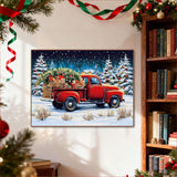 Christmas Truck Diamond Art Kits for Adults - Christmas Truck DIY 5D Diamond Painting Kit for Adults Home Decor Crafts - 12x16Inch HITO