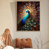 Gamteldot Diamond Art Kits for Adults Beginner - 5D DIY Peacock Diamond Art with Complete Tools,Full Drill Diamond Painting Diamond Dots Gem Art Craft for Home Wall Decor Gift-12x16in Gamteldot
