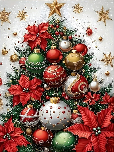 Christmas 5D Diamond Painting Kits for Adult,Xmas Tree Diamond Art Kits for Beginners,DIY Full Drill Winter Holiday Rhinestone Diamond Dots Gem Painting Art Craft Home Decor 12 x16 Inch
