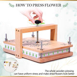 Aboofx Large Flower Press Kit, 6 Layers 11.8" x 8.3" Even Pressure for DIY Arts and Crafts, Dried Flower Plant Preservation Gift for Adult Craft Lovers, Wood Aboofx