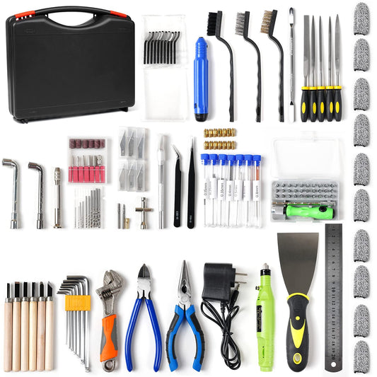 Twotrees 244 Piece 3D Printer Tool kit, Diverse 3D Printer Nozzle Cleaning Kit and Repair Tool Set, Including Tool Box, for 3D Printer Assembly, Cleaning, Trimming, etc - WoodArtSupply