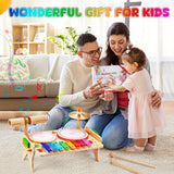 Wingyz Kids Drum Set for Toddlers Baby Music Instruments 7 in 1 Montessori Preschool Musical Toys Children Drum kit Xylophone Tambourine Birthday Gifts for Boys and Girls wingyz