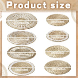 Xuhal Set of 8 Hanging Woven Wall Basket Handmade Decorative Rustic Boho Basket Decor Handcrafted Wicker Round Seagrass Wall Art for Home Kitchen Farmhouse Table Living Room Xuhal